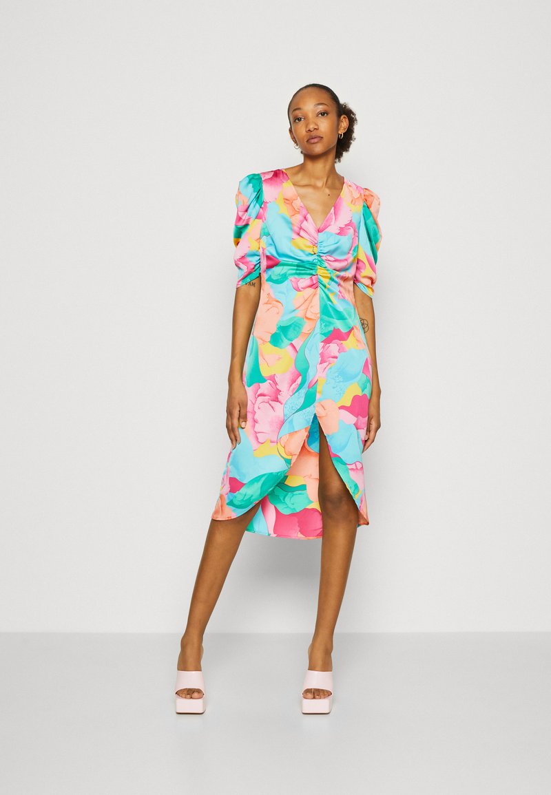 Vila VIJOHANNA MIDI DRESS - Cocktailkleid/festliches Kleid - Pink Yarrow
