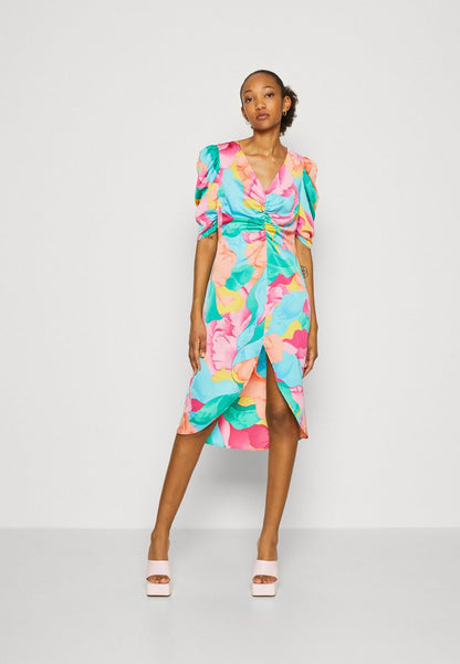 Vila VIJOHANNA MIDI DRESS - Cocktailkleid/festliches Kleid - Pink Yarrow