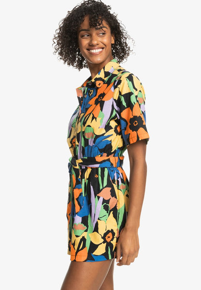 Roxy REAL YESTERDAY - Jumpsuit - Anthracite Flower Jammin