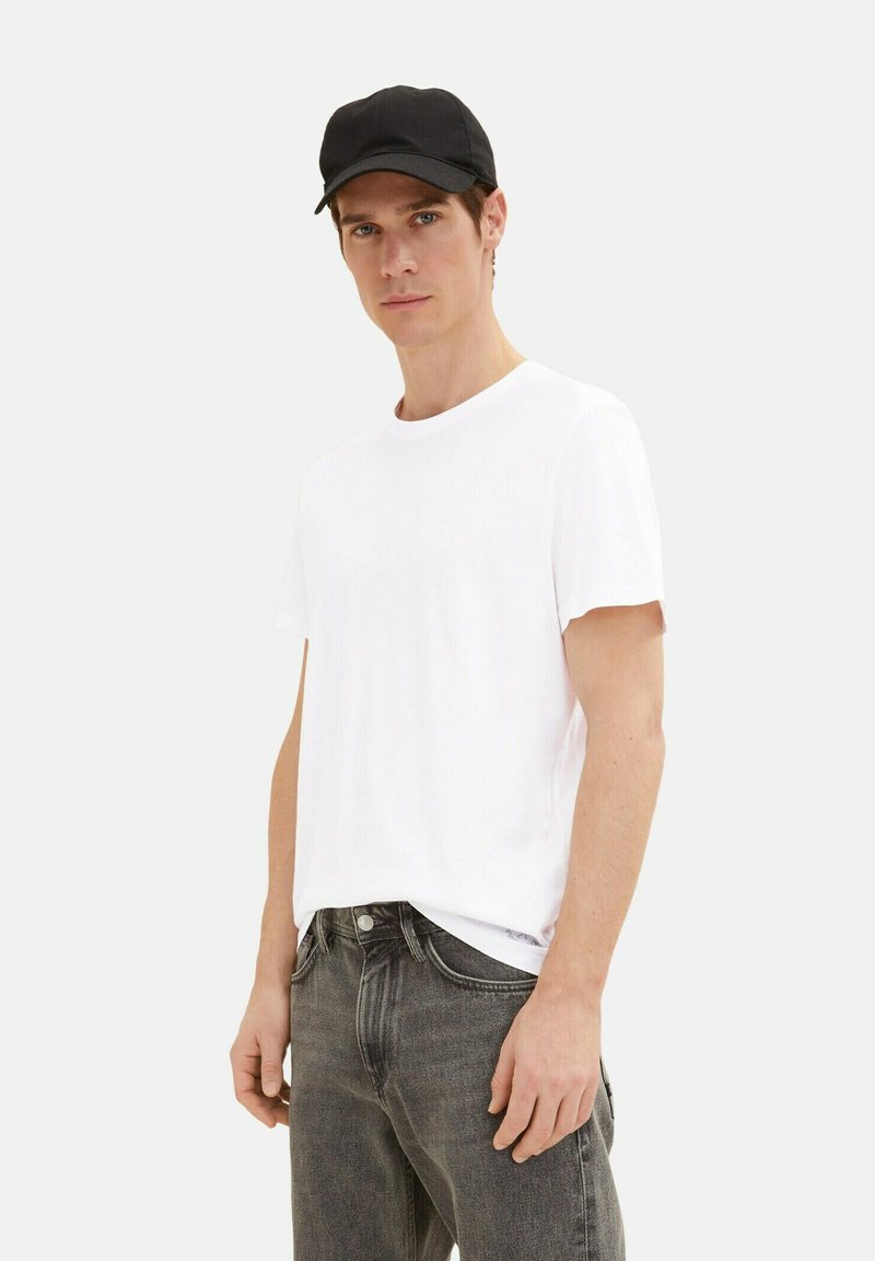 Tom Tailor IM VIERERPACK - T-Shirt Basic - White