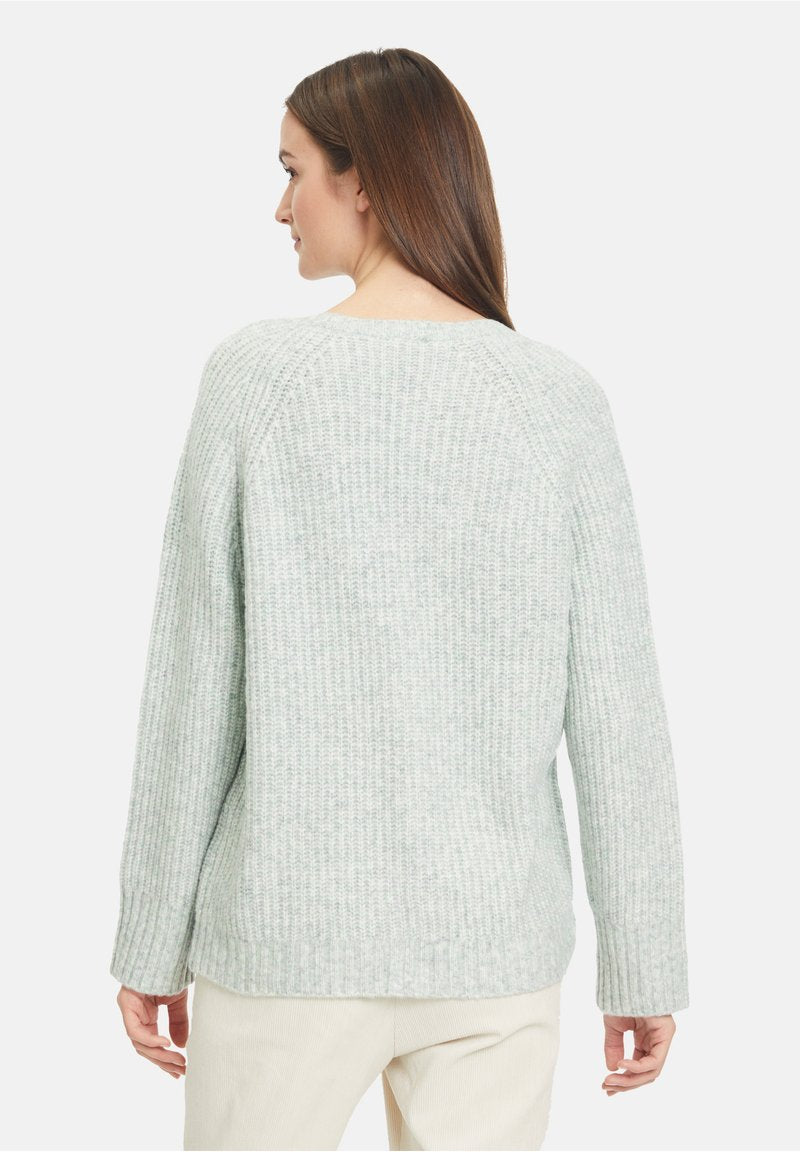 CARTOON MIT KNOPFLEISTE - Strickjacke - Bright Green Melange