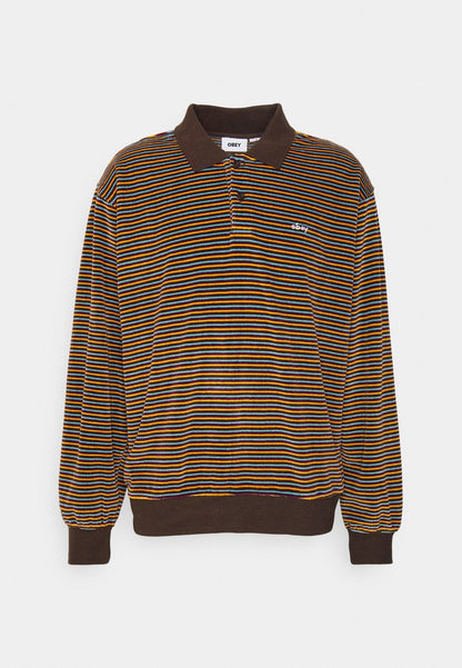 Obey Clothing KEPT POLO UNISEX - Sweatshirt - Dark Oak/multi