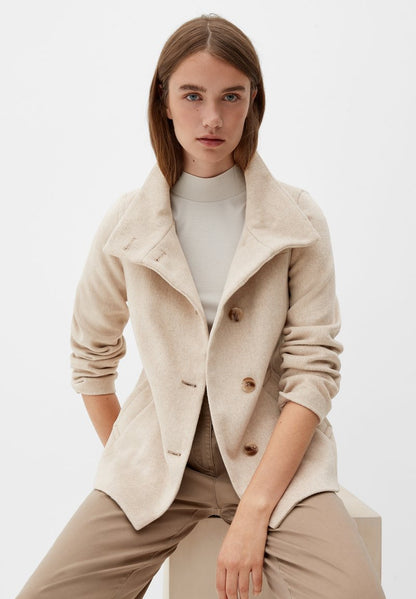 S.Oliver MIT HOHEM KRAGEN - Blazer - Beige Melange