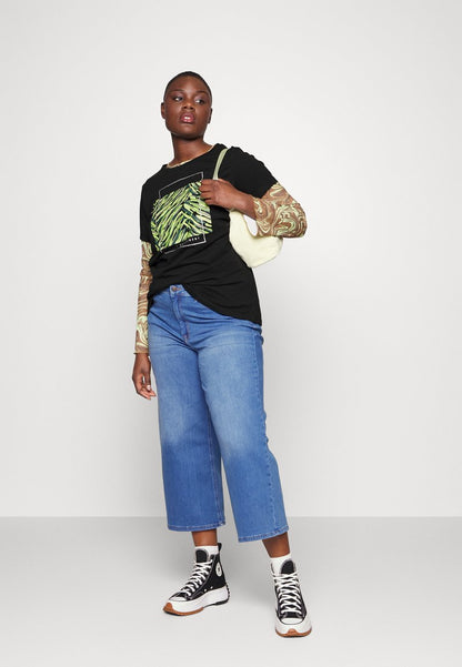 ONLY CARMAKOMA CARLAMINA - T-Shirt Print - Black