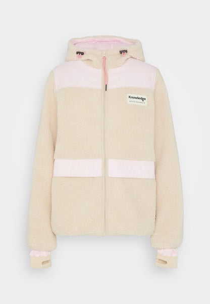 KnowledgeCotton Apparel COLORBLOCK JACKET - Fleecejacke - Beige