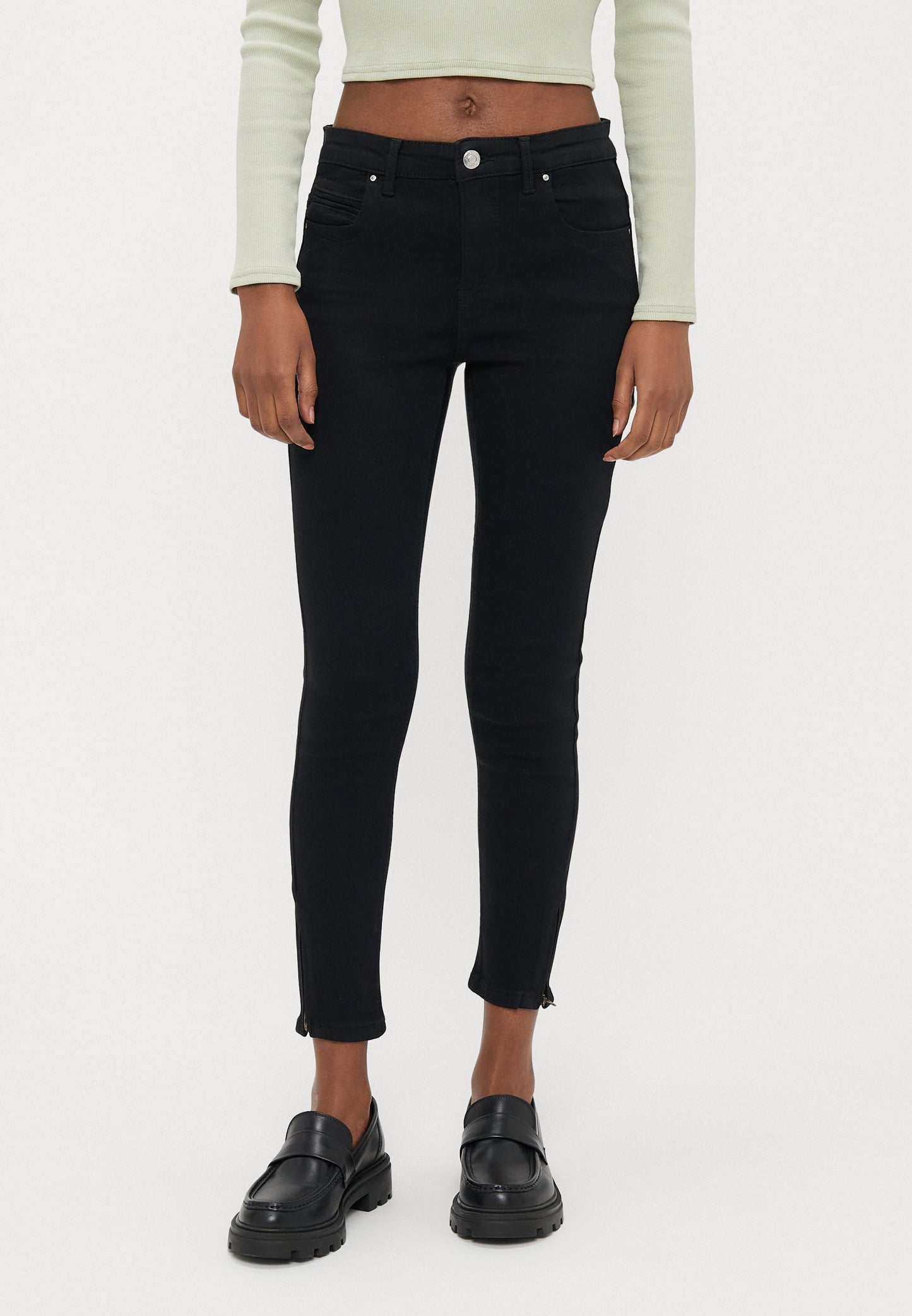 ONLY Petite ONLKENDELL ZIP - Jeans Skinny Fit - Washed Black