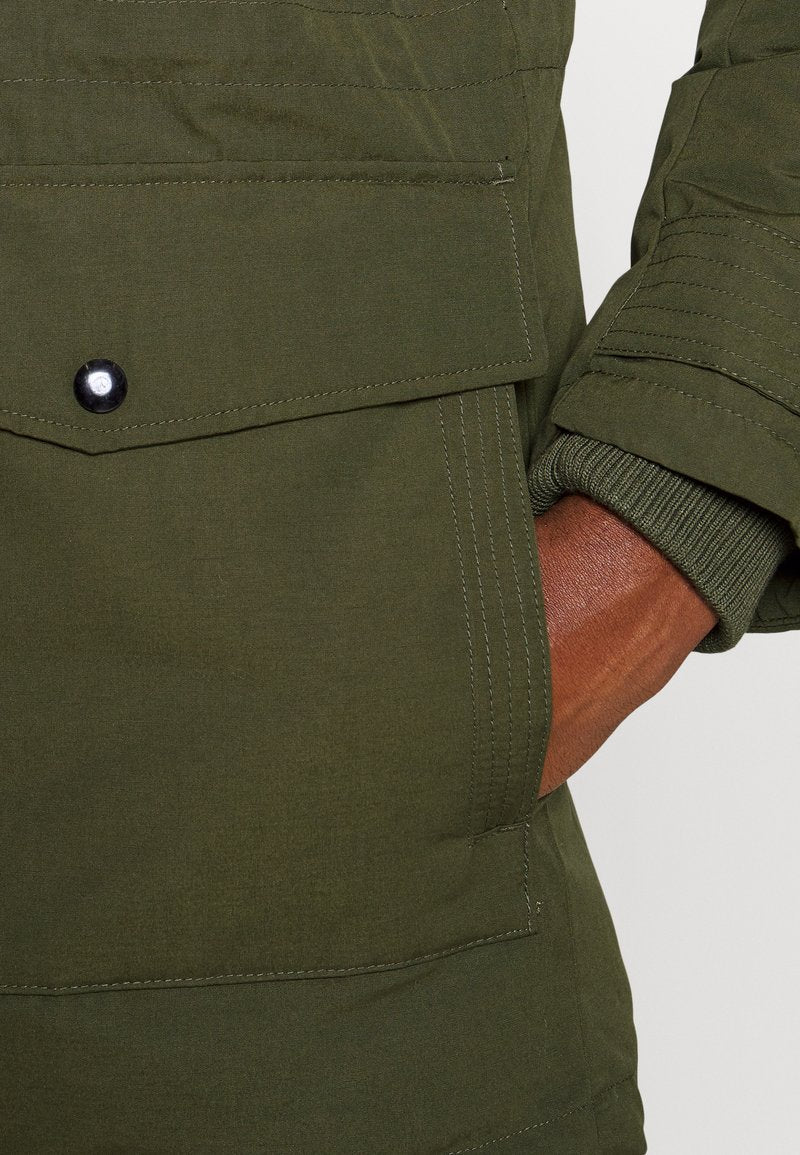Jack & Jones JJEMASH TEDDY - Wintermantel - Forest Night