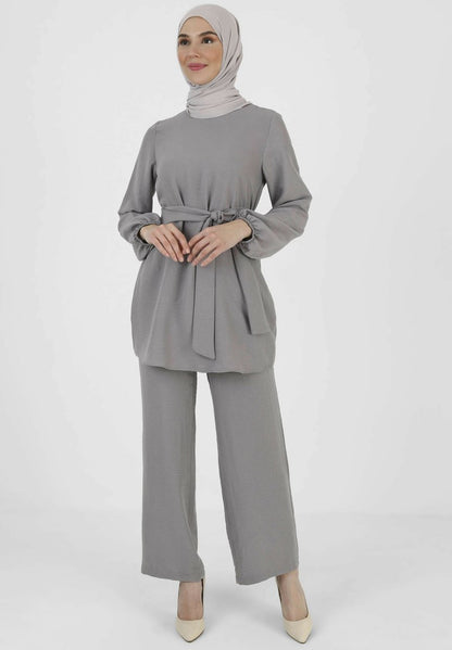  CREW NECK REFKA CASUAL SET - Stoffhose - Grey