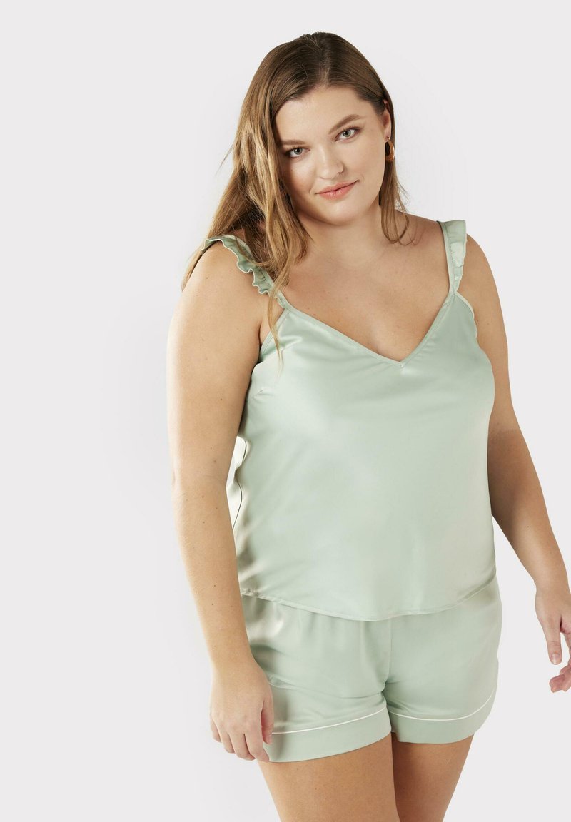  CURVE FRILL SET - Nachtwäsche Set - Green