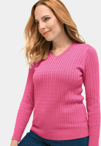 GOLDNER Strickpullover - Flamingo