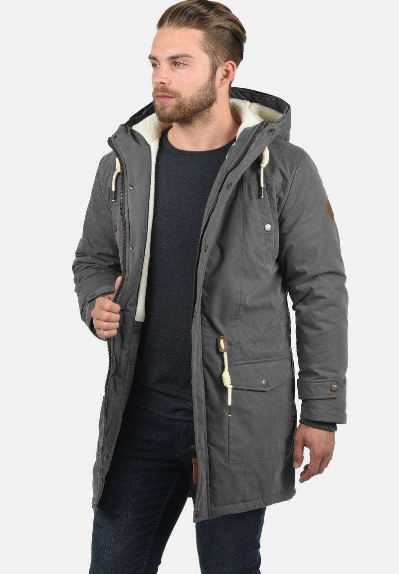Solid SDDRY - Wintermantel - Dark Grey