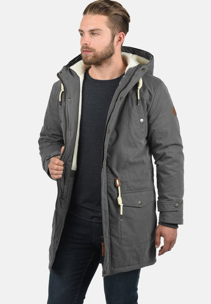 Solid SDDRY - Wintermantel - Dark Grey