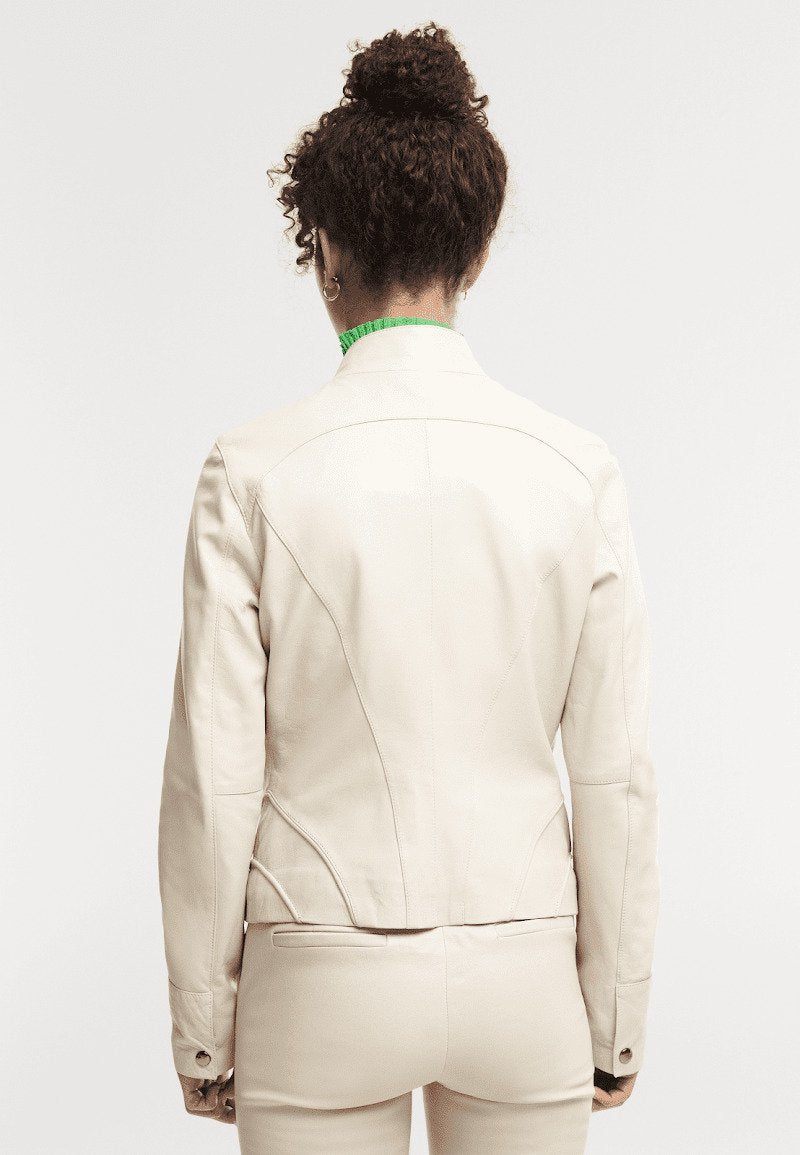  WILLOW DENVEY - Lederjacke - Almond