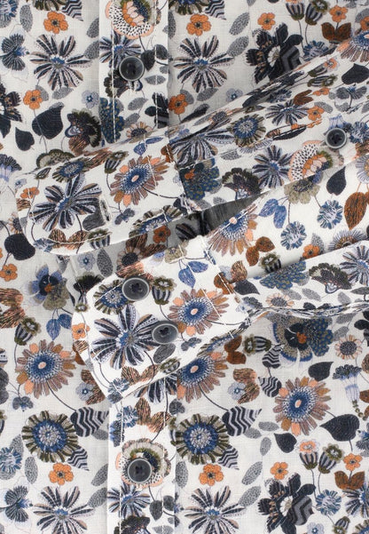 PRINT CASUAL FIT - Hemd - Mittelblau