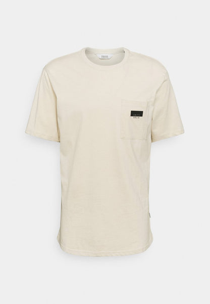 Solid SDVICENTE TEE 21106125 - T-Shirt Print - Oatmeal