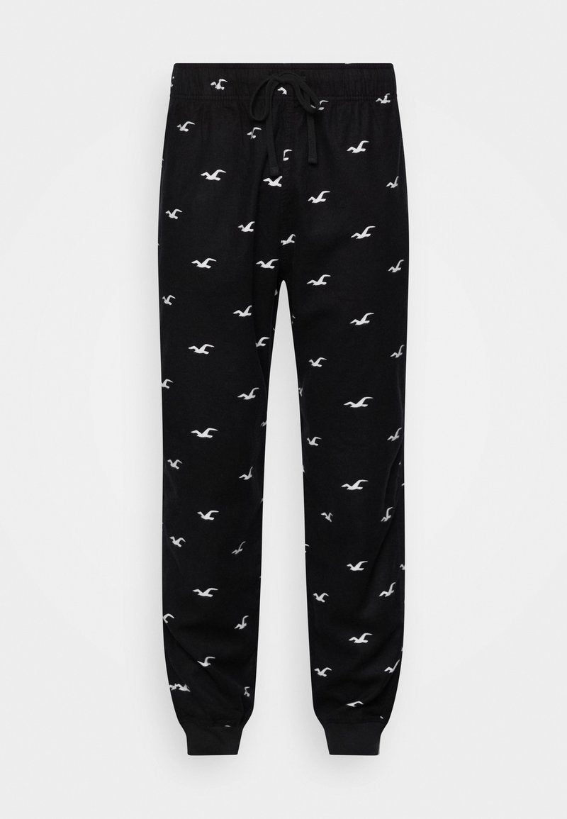 Hollister Co. JOGGER BOTTOM SET - Pyjama - Black Icon