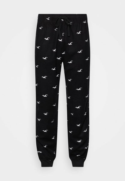 Hollister Co. JOGGER BOTTOM SET - Pyjama - Black Icon