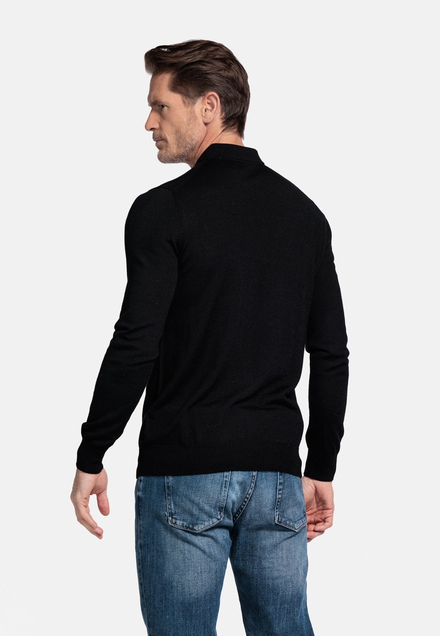 Baileys STANDAARD LANGE MOUW MODERN FIT - Polo Shirt - Black