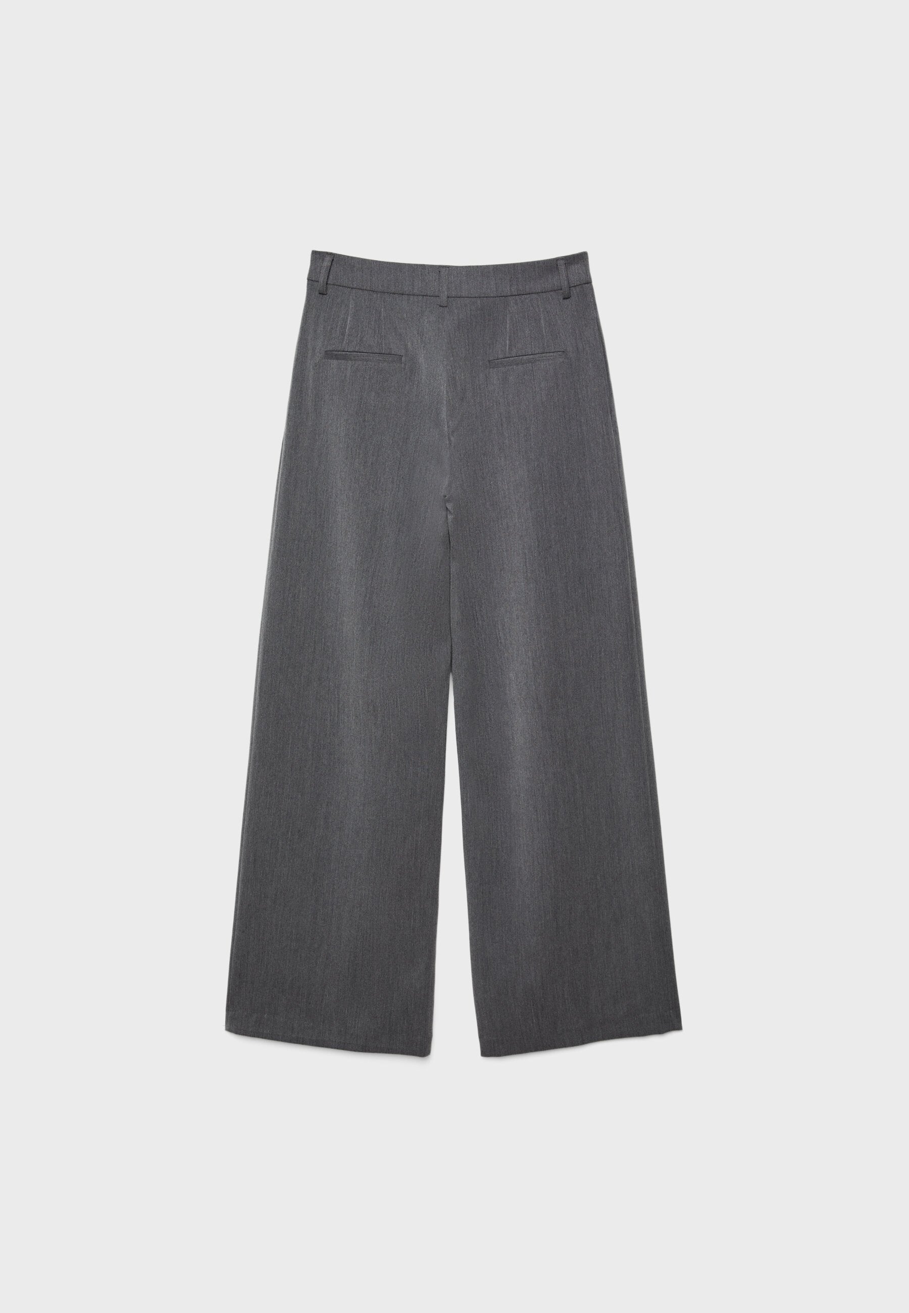 Stradivarius WIDE LEG SMART WITH DARTS - Trousers - Grey
