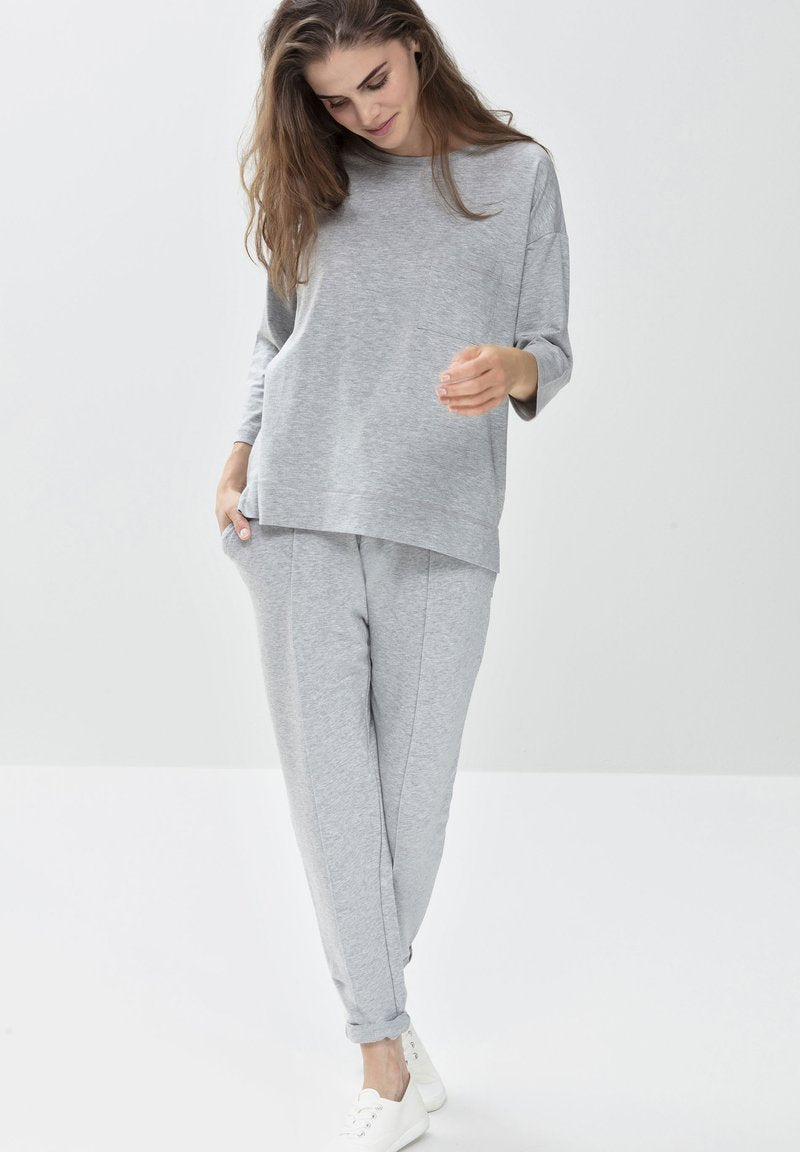MEY HOMEWEAR SHIRT SERIE NIGHT2DAY - Nachtwäsche Shirt - Grey Melange
