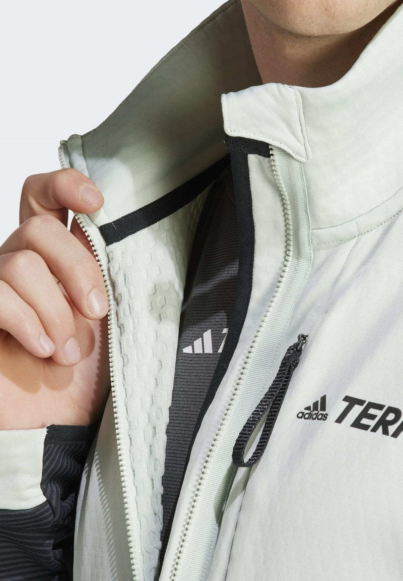 ADIDAS PERFORMANCE M TX FLOOCE J - Fleecejacke - Linen Green Black