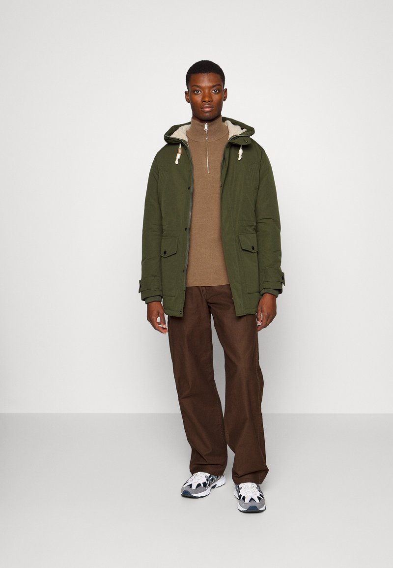 Jack & Jones JJEMASH TEDDY - Wintermantel - Forest Night