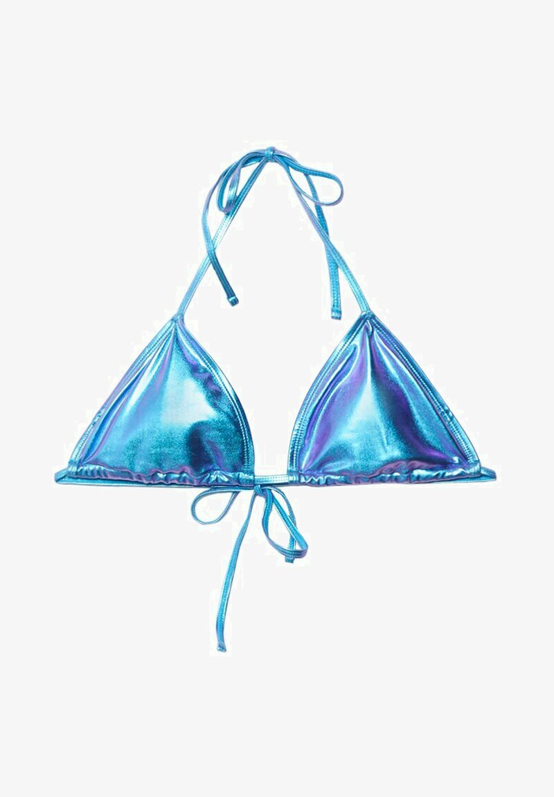 Stradivarius Bikini-Top - Metallic Blue