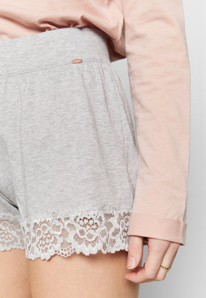 Skiny DAMEN SHORTS - Nachtwäsche Hose - Stone Grey Melange