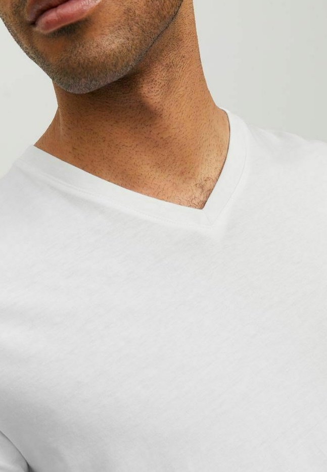 Jack & Jones V-AUSSCHNITT - T-Shirt Basic - White
