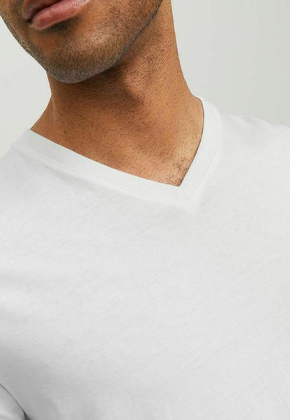 Jack & Jones V-AUSSCHNITT - T-Shirt Basic - White