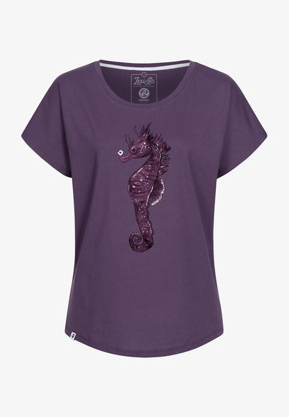  SEAHORSE OVERSIZED - T-Shirt Print - Gothic Grape