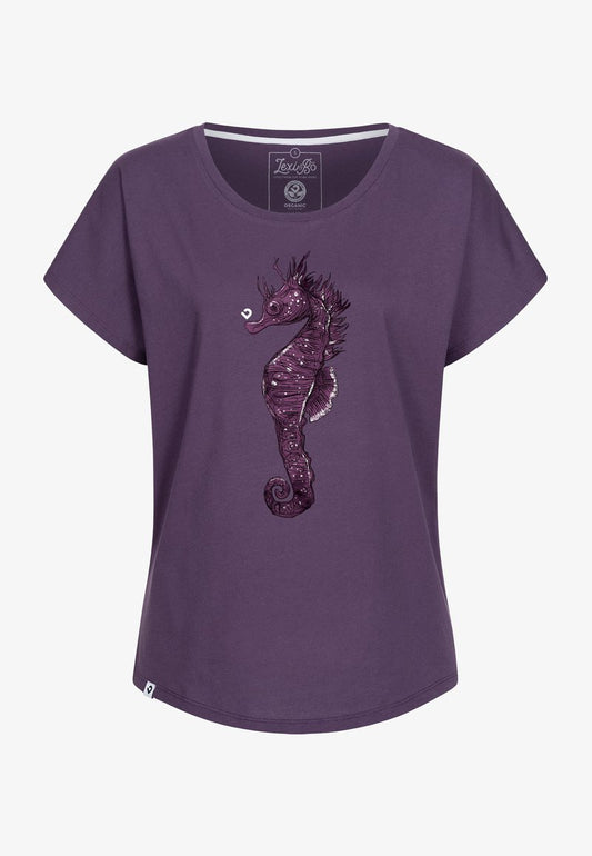  SEAHORSE OVERSIZED - T-Shirt Print - Gothic Grape