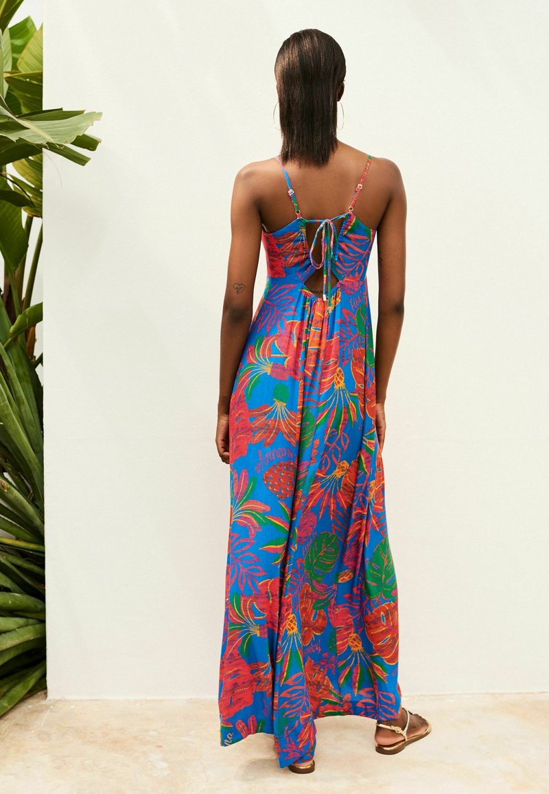 Next STRAPPY SLEEVELESS WIDE LEG STANDARD - Jumpsuit - Multi Coloured Large Scale Floral Print