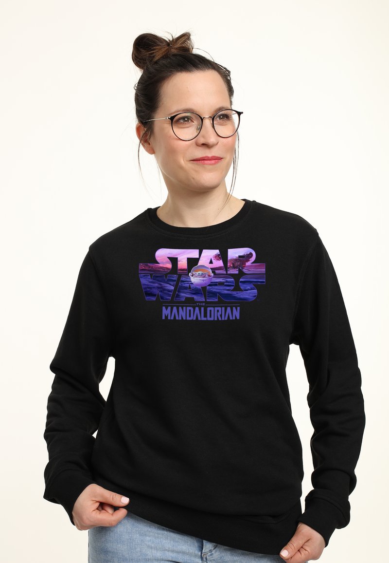 Henry Tiger STAR WARS: MANDALORIAN CHILD LOGO FILL - Sweatshirt - Black