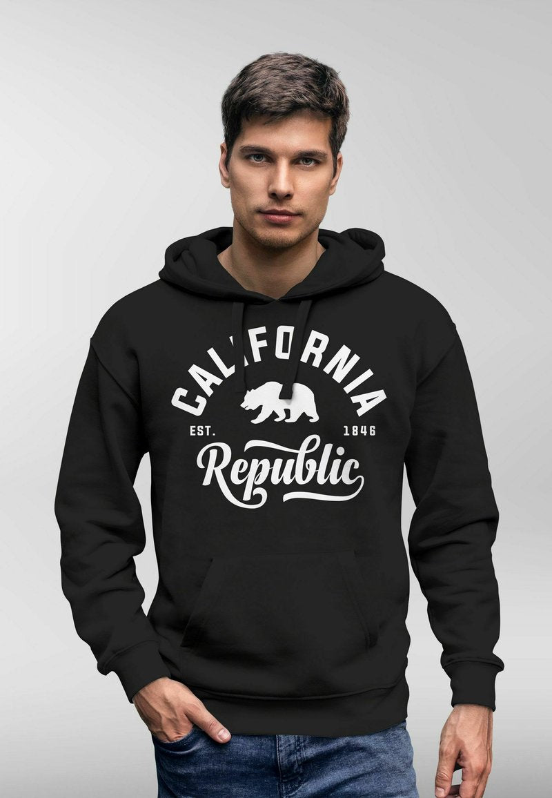  CALIFORNIA REPUBLIC NEVERL - Kapuzenpullover - Schwarz