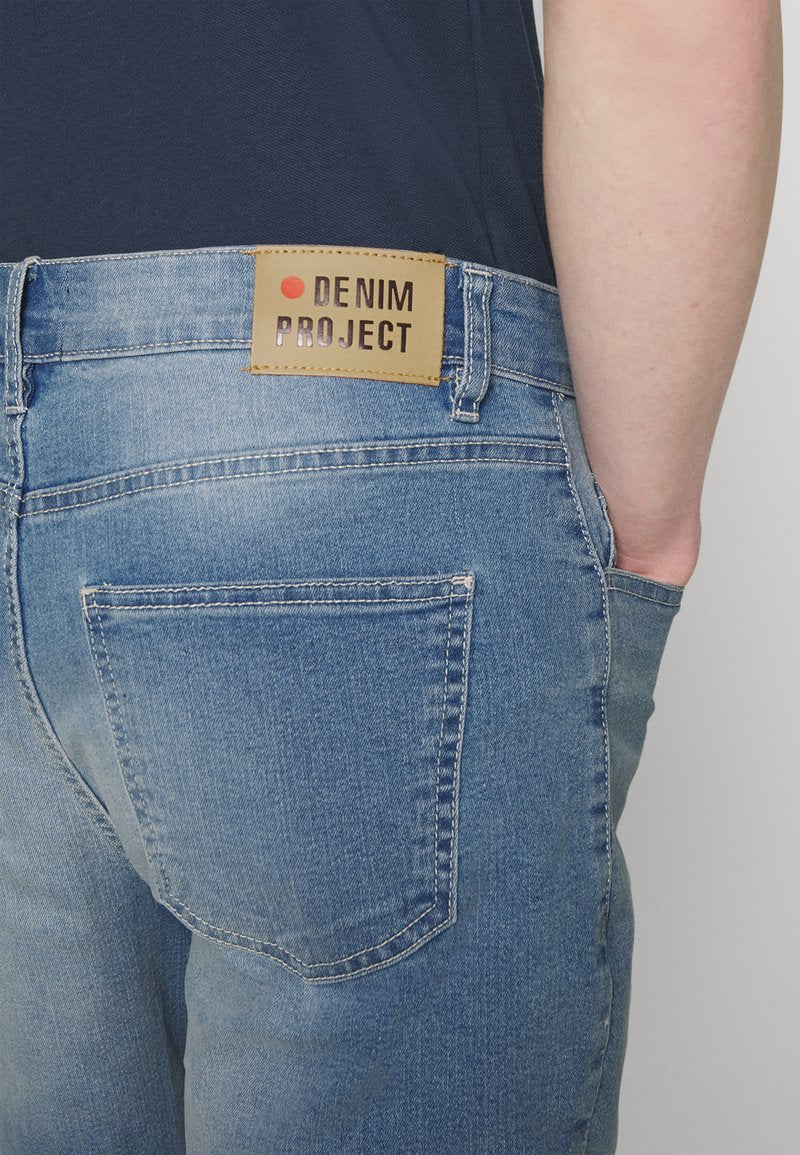Denim Project FIT - Jeans Shorts - Light Blue Stone Wash