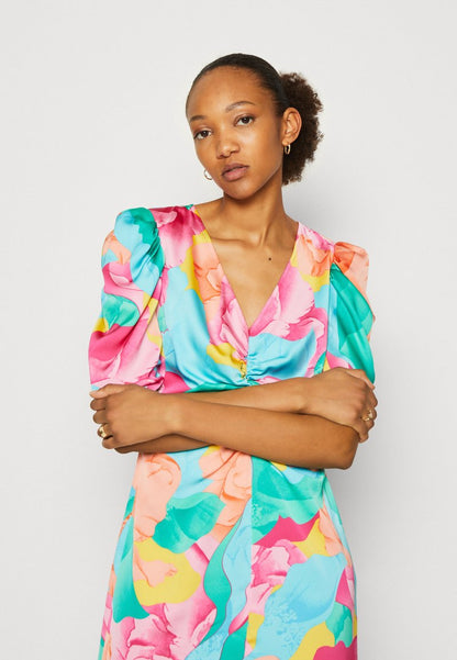 Vila VIJOHANNA MIDI DRESS - Cocktailkleid/festliches Kleid - Pink Yarrow
