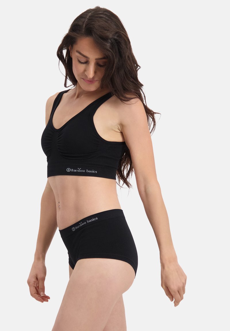 Bamboo Basics 2 PACK – SEAMLESS HIPSTER - Slip - Black