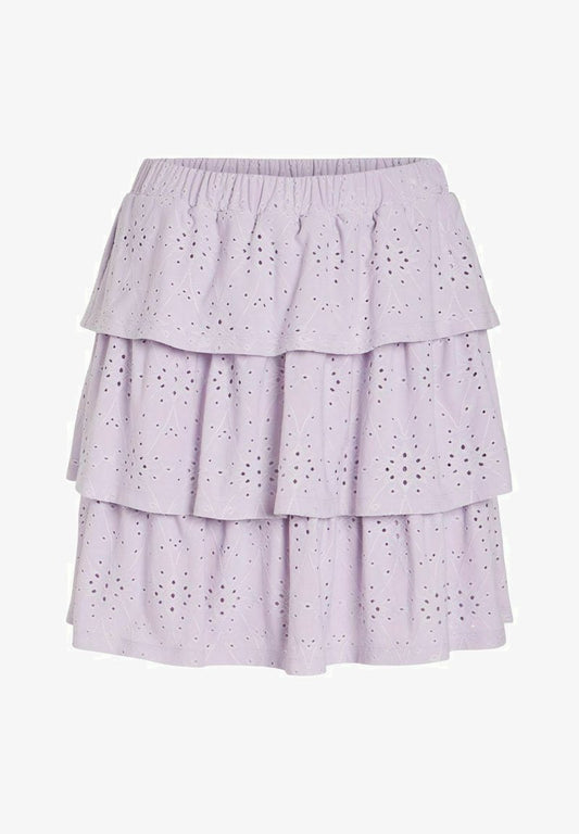 Vila VIKAWA HW SHORT - A-Linien-Rock - Pastel Lilac