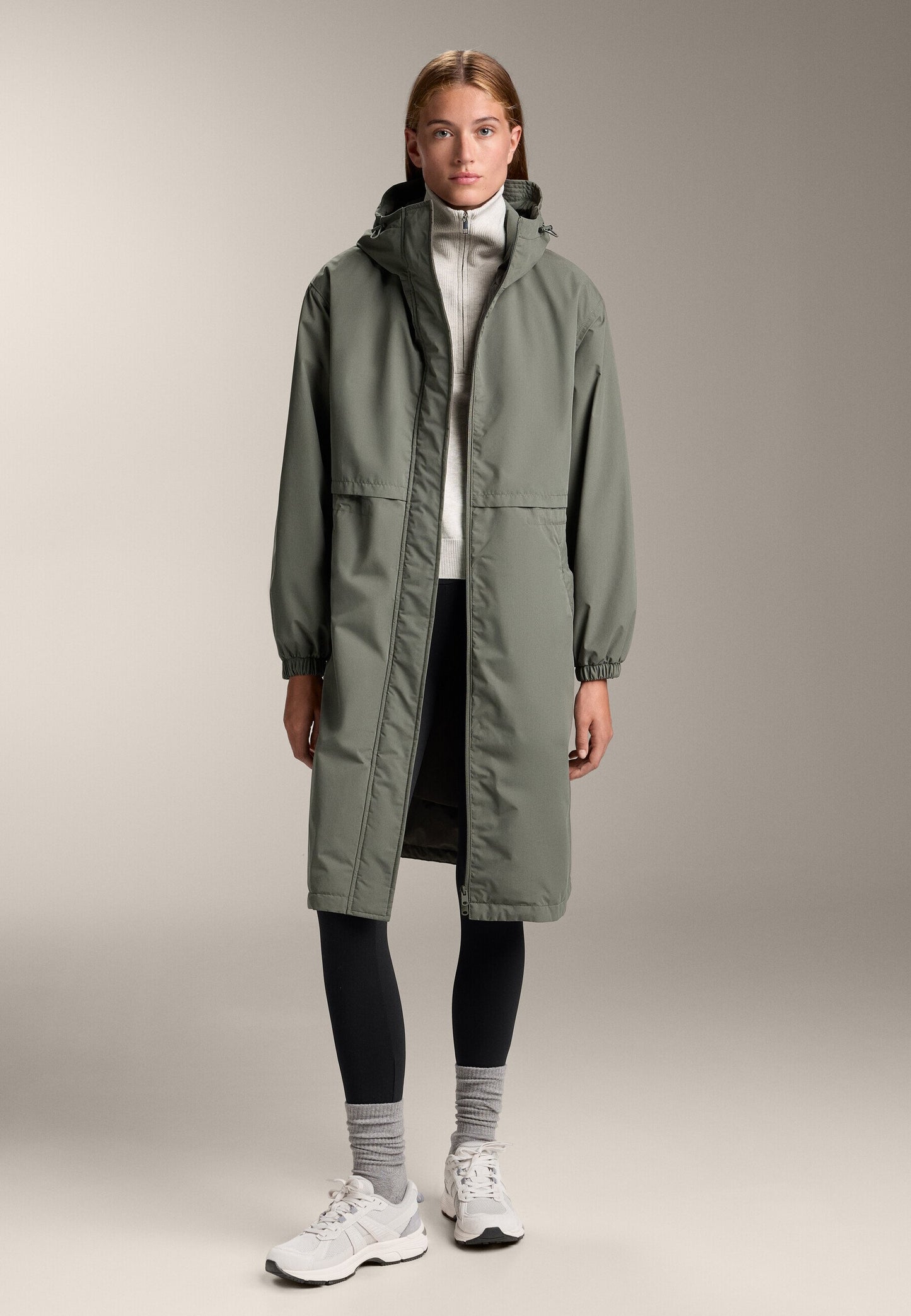 Oysho FELLEX® AEROGEL 10K WATERPROOF LONG PADDED - Waterproof Jacket - Dark Green