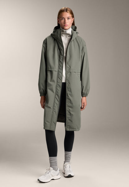 Oysho FELLEX® AEROGEL 10K WATERPROOF LONG PADDED - Waterproof Jacket - Dark Green