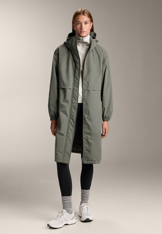 Oysho FELLEX® AEROGEL 10K WATERPROOF LONG PADDED - Waterproof Jacket - Dark Green