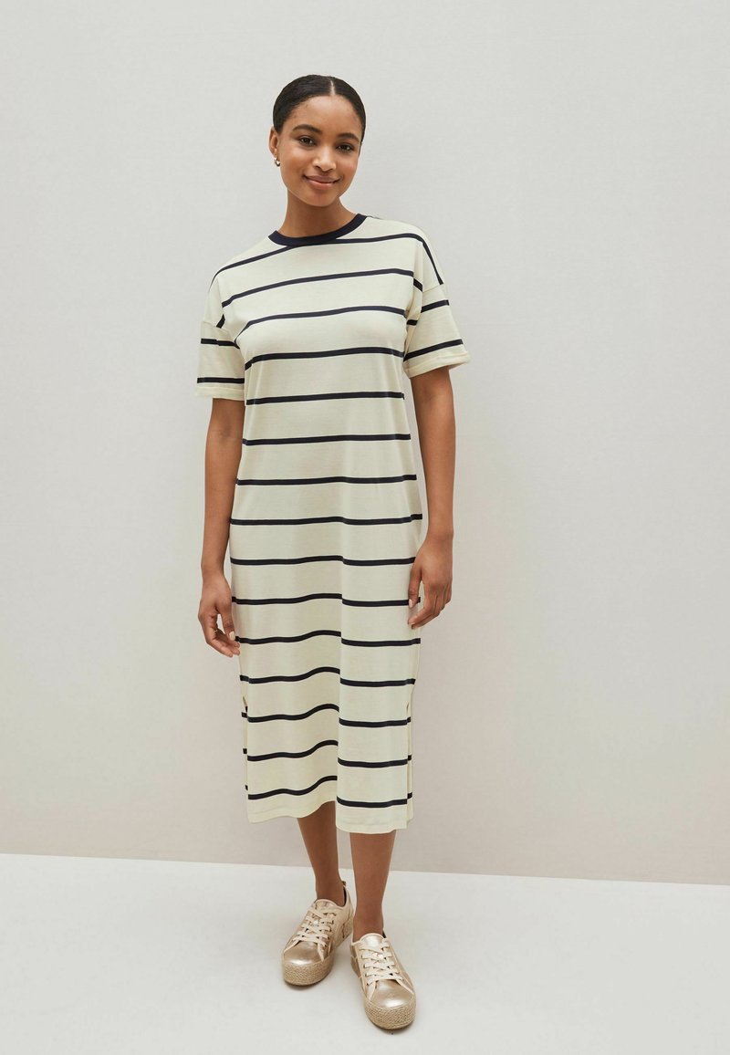 Next SUPIMA STRIPED STANDARD - Jerseykleid - Black