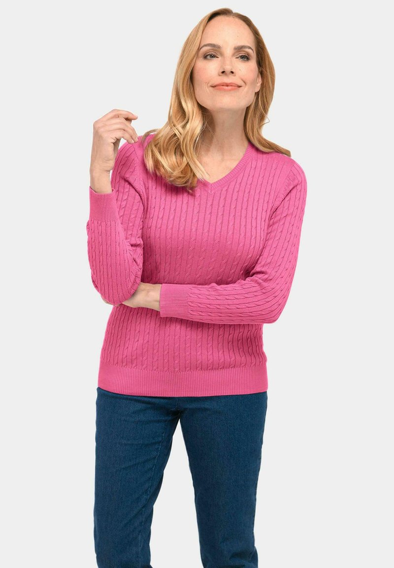 GOLDNER Strickpullover - Flamingo