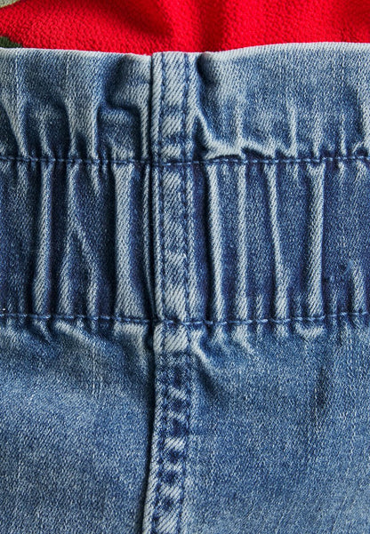  VITINA MAGIC SHORT SKIRT - Minirock - Medium Blue Denim