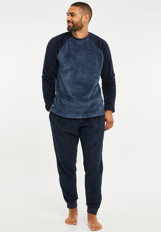 Threadbare THB LW CUBE - Nachtwäsche Set - Denim Blue Navy