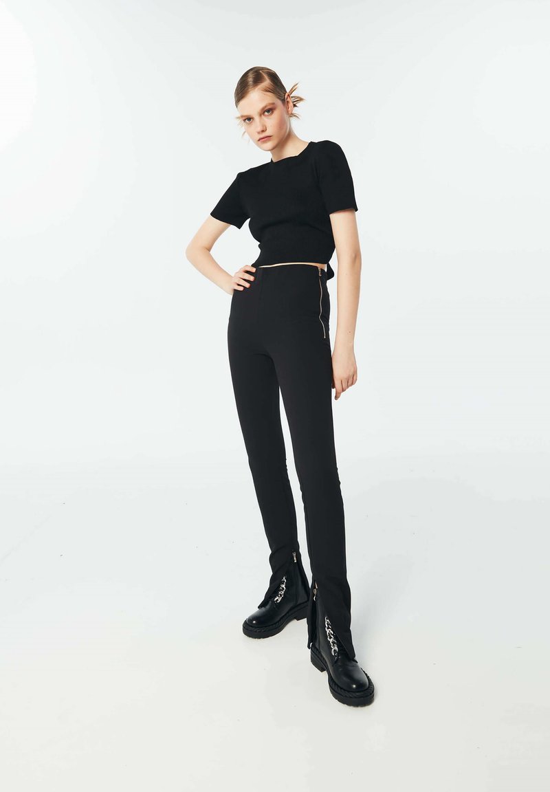 Twist WITH LEG DETAILED - Tights - Black