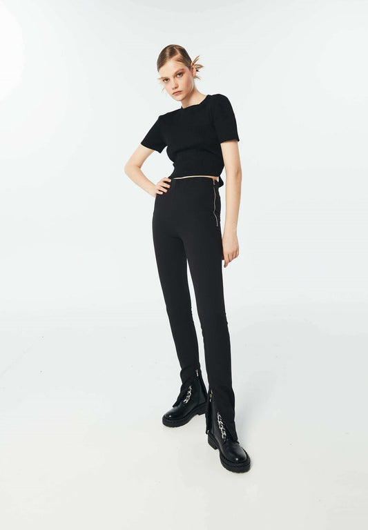 Twist WITH LEG DETAILED - Tights - Black
