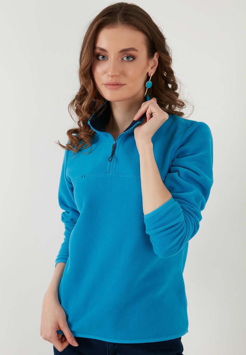 LELA Fleecepullover - Turquoise