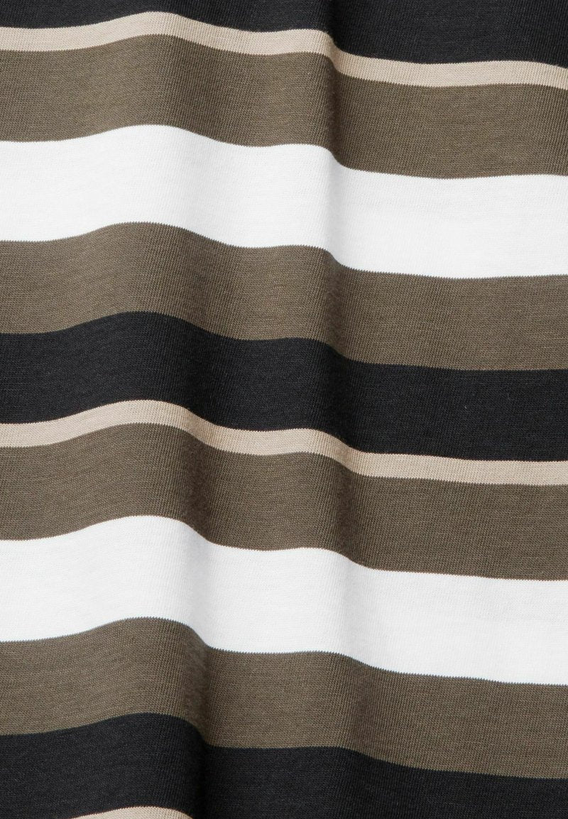 Edc By Esprit MIT STREIFENMUSTER - T-Shirt Print - Dark Khaki